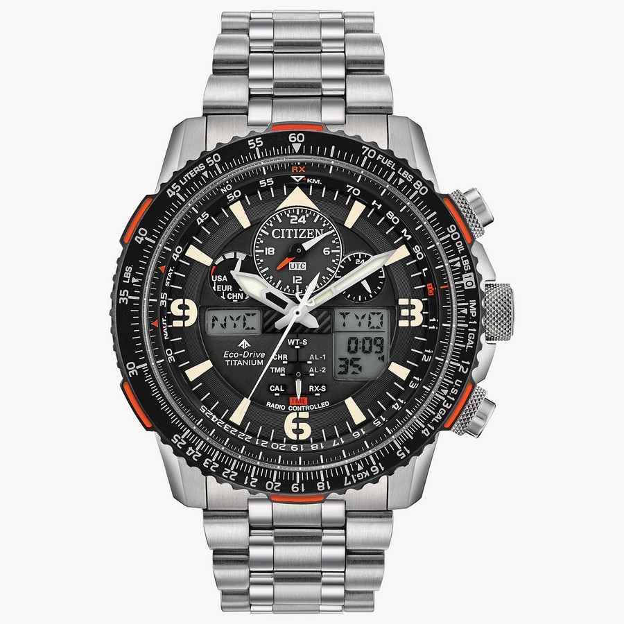 Đồng Hồ Citizen Promaster Skyhawk A-T Nam Bạc Đen Trắng